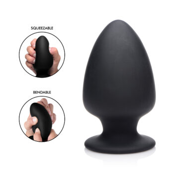 Squeezable Silicone Anal Plug - Large