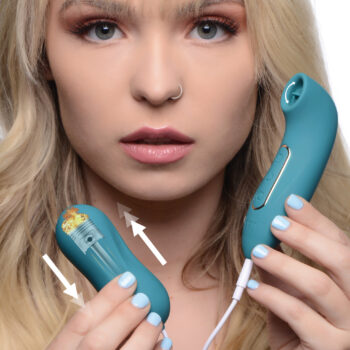 Entwined Silicone Thumping Egg and Licking Clitoral Stimulator