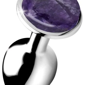 Genuine Amethyst Gemstone Anal Plug - Small