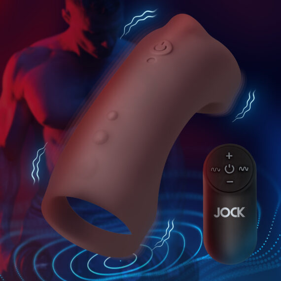 Vibrating Silicone Penis Sleeve - Dark