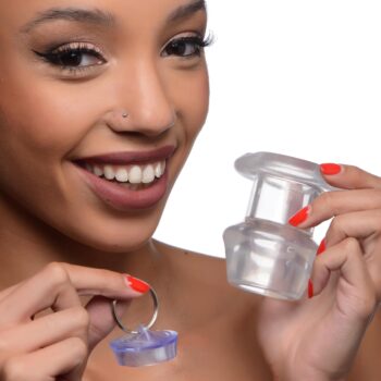Ass Bung Clear Hollow Anal Dilator with Plug - Medium