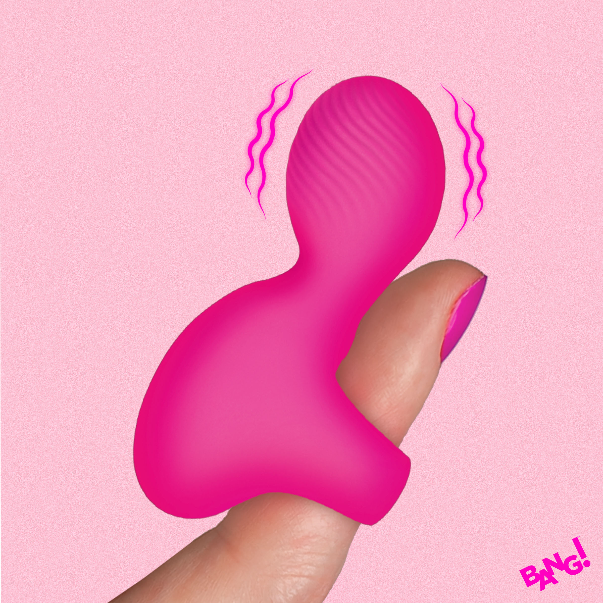 Silicone Finger Vibrator - Pink