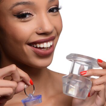 Ass Bung Clear Hollow Anal Dilator with Plug - Large