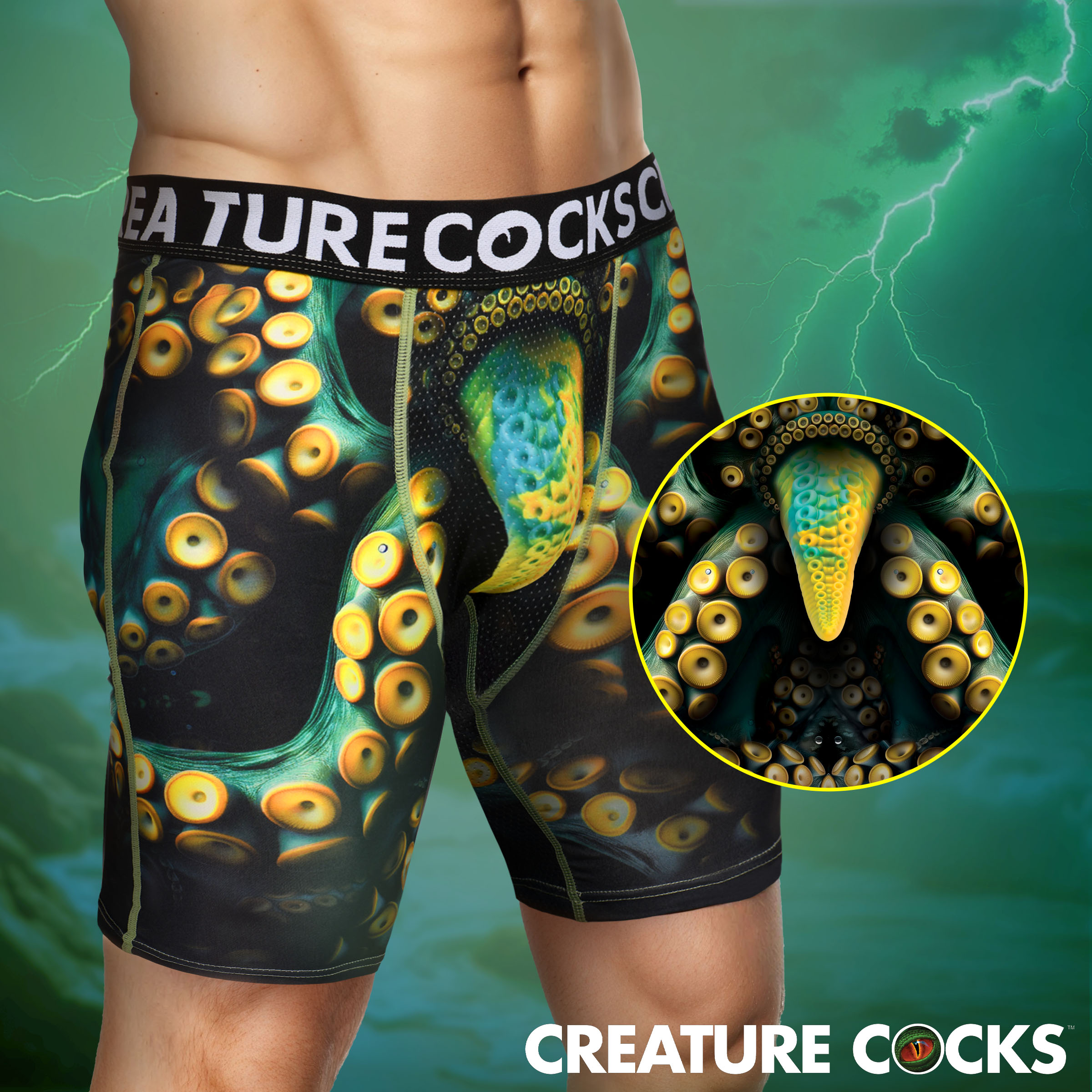 Creature Wear Monstropus Tentacled Monster Boxer Shorts - Small