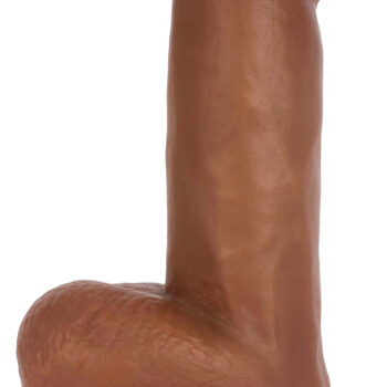 Jock Dark Bareskin Vibrating Dildo with Balls - 6 Inch