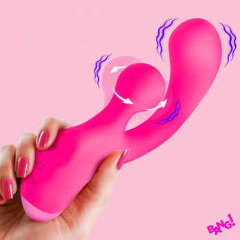 Gyro Rabbit Silicone Vibrator - Pink
