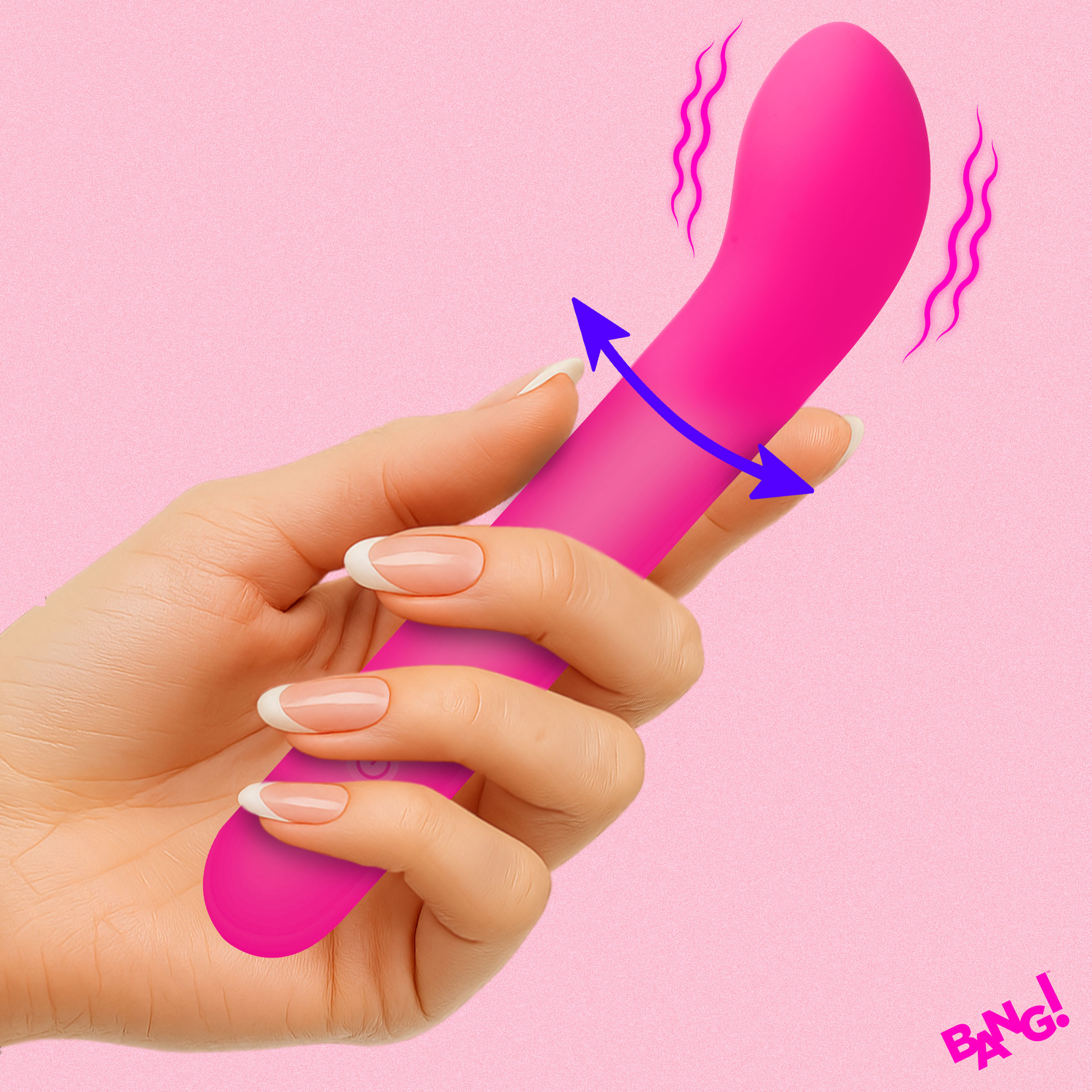 G-Spot Flexible Silicone Vibrator - PInk