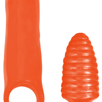 XXXPander Sheath with Ribbed Plug - Orange