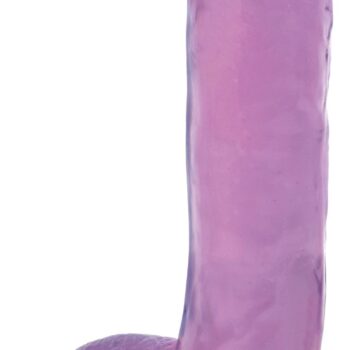 7 Inch Slim Stick with Balls Grape Ice Dildo